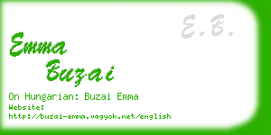 emma buzai business card